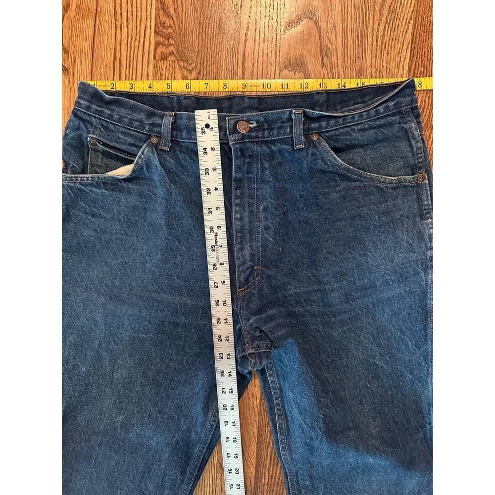 Vintage Roebucks 50124 Men Dark Wash Western Denim Jeans 38x30 (Actual 36x29)